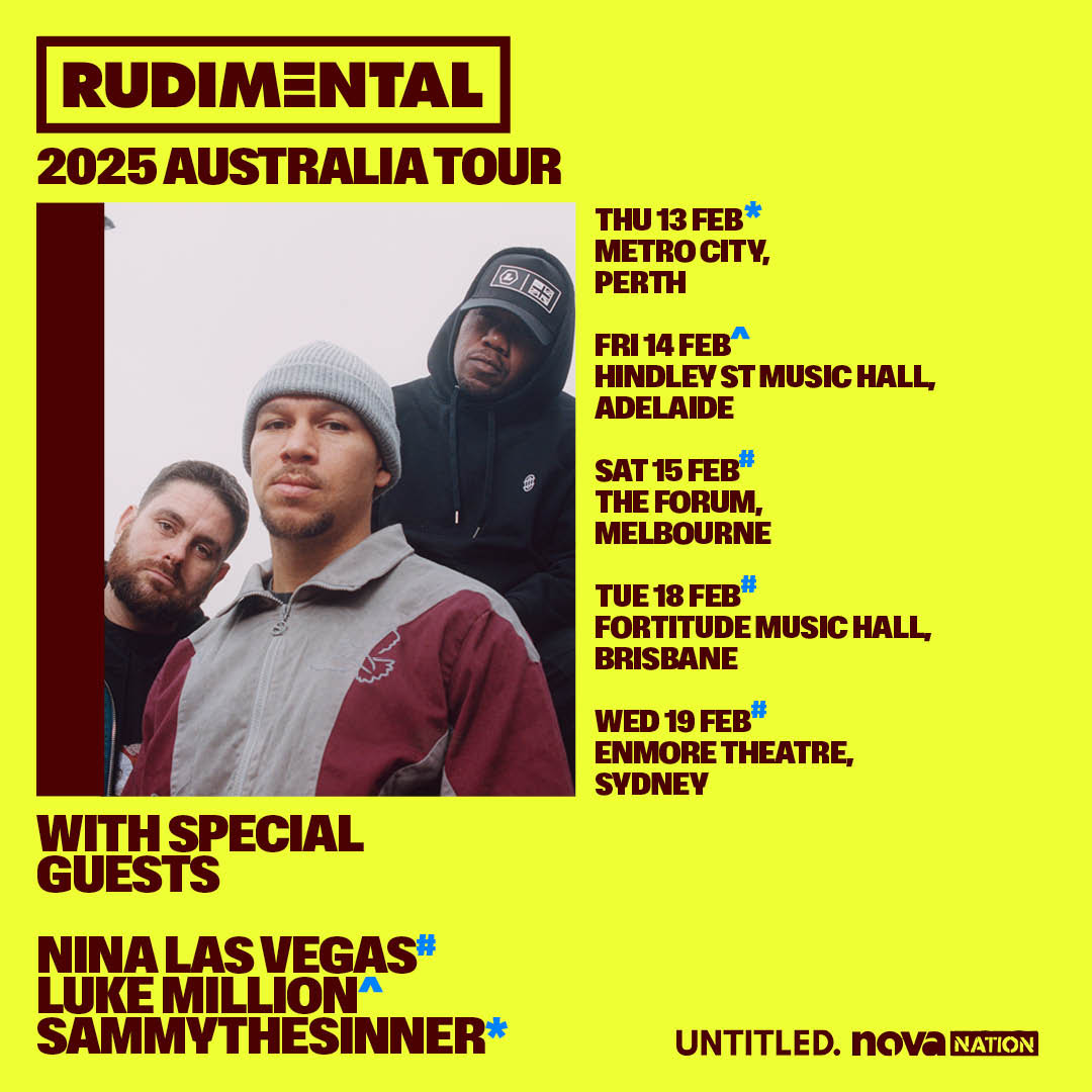 SUPPORT ACTS ANNOUNCED FOR RUDIMENTAL’S 2025 AUSTRALIAN TOUR